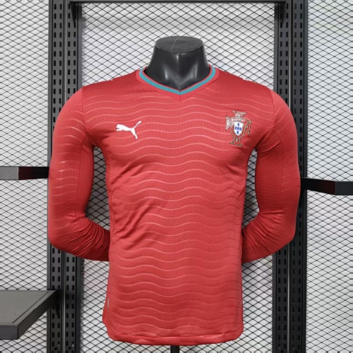 Maillot Fan Portugal Domicile Manches Longues