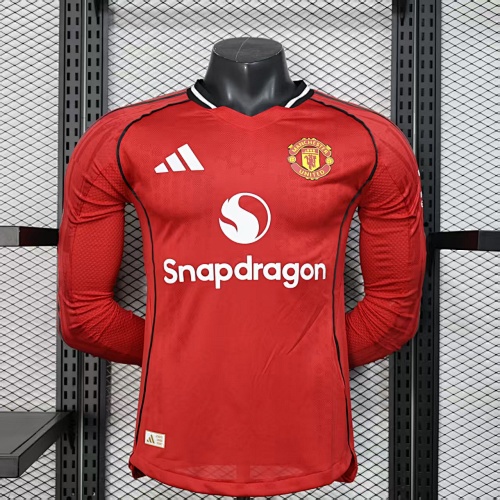Maillot Joueur Man Utd Domicile Manches Longues 2526