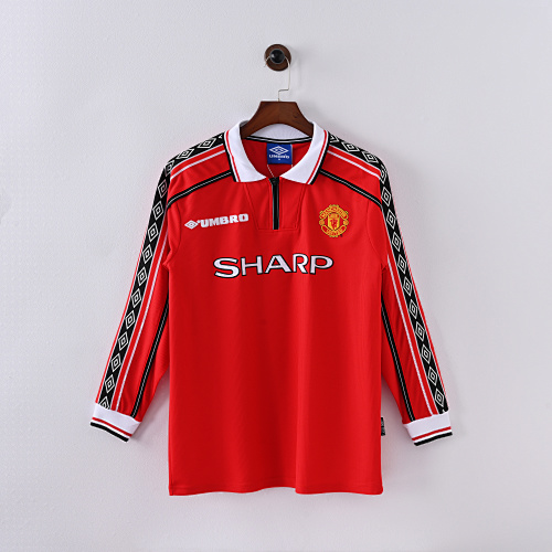 Maillot Fan 98/99 Man Utd Domicile Manches Longues