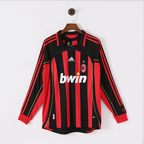 Maillot Rétro Manches Longues AC Milan Domicile 0607